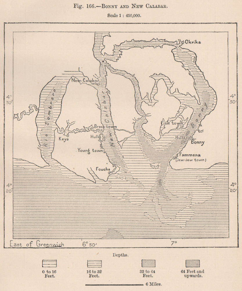 Bonny (Ibani) and New Calabar. Nigeria. Niger Basin. Okrika 1885 old map
